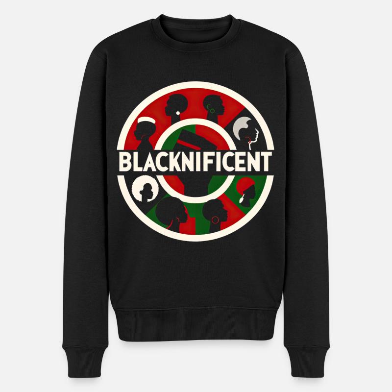 Empowerment-Kreis - Männer Premium Bio Pullover - Schwarz