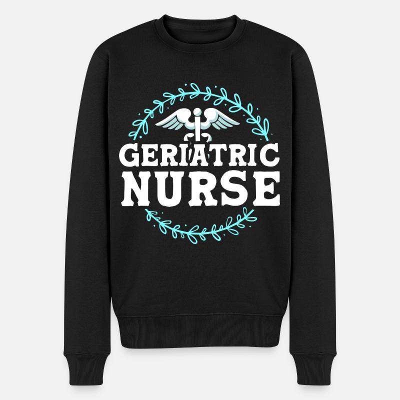 Maison de retraite Infirmière gériatrique Infirmière - Pull Premium bio Homme - noir