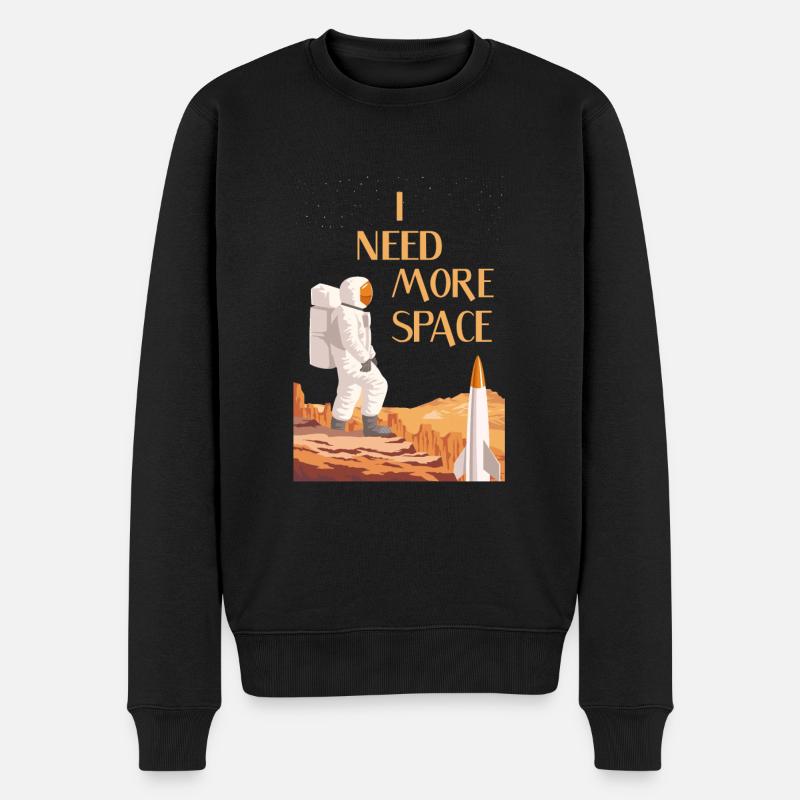 Astronaut Astronomie - Männer Premium Bio Pullover - Schwarz