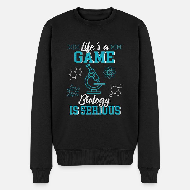 biologi - Økologisk premium-sweatshirt til mænd - sort
