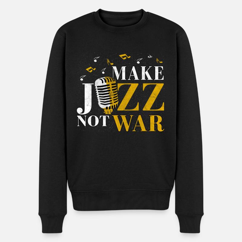 Jazz - Männer Premium Bio Pullover - Schwarz