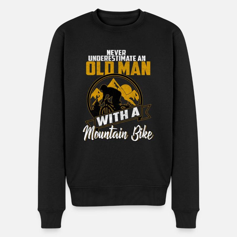Mountainbiker - Männer Premium Bio Pullover - Schwarz
