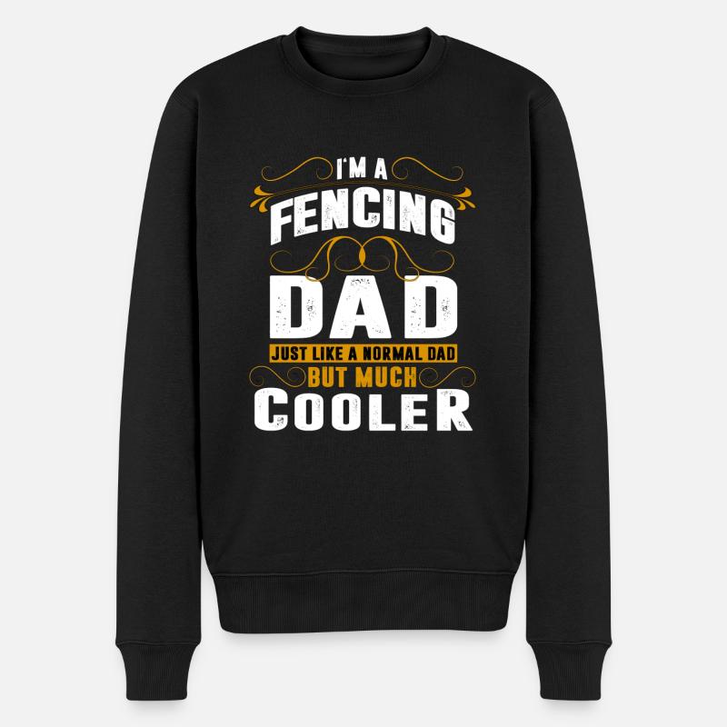 Épée d'escrime combat papa - Pull Premium bio Homme - noir