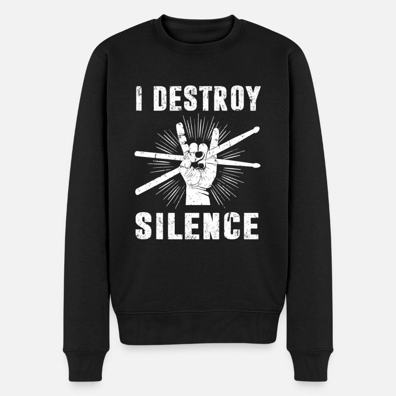 Baguettes de batteur - Pull Premium bio Homme - noir