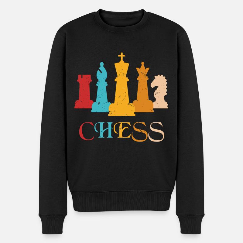 Échiquier échiquier échecs - Pull Premium bio Homme - noir