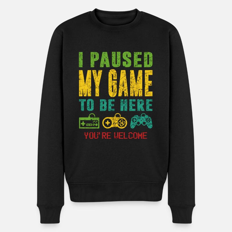Konsole Videospiel Controller Zocker Gamer - Männer Premium Bio Pullover - Schwarz