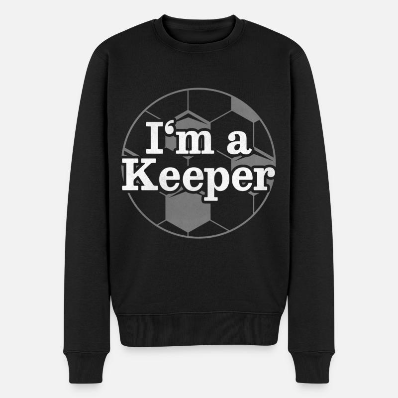Torwart Torhüter - Männer Premium Bio Pullover - Schwarz