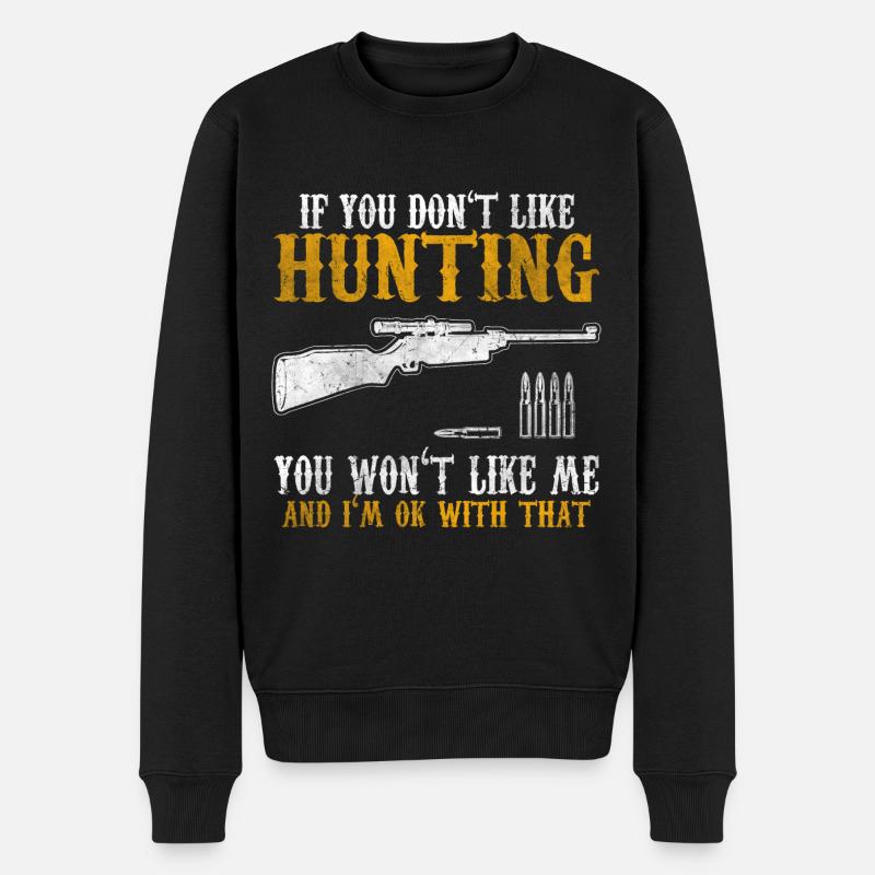 Chasseurs chasse chasse - Pull Premium bio Homme - noir