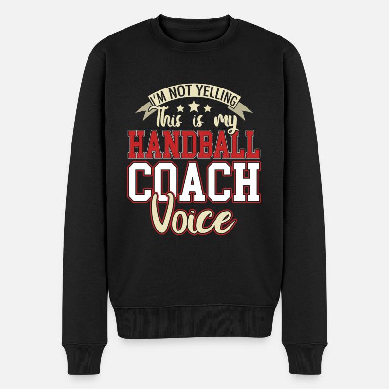 Handball Trainer Coach - Männer Premium Bio Pullover - Schwarz