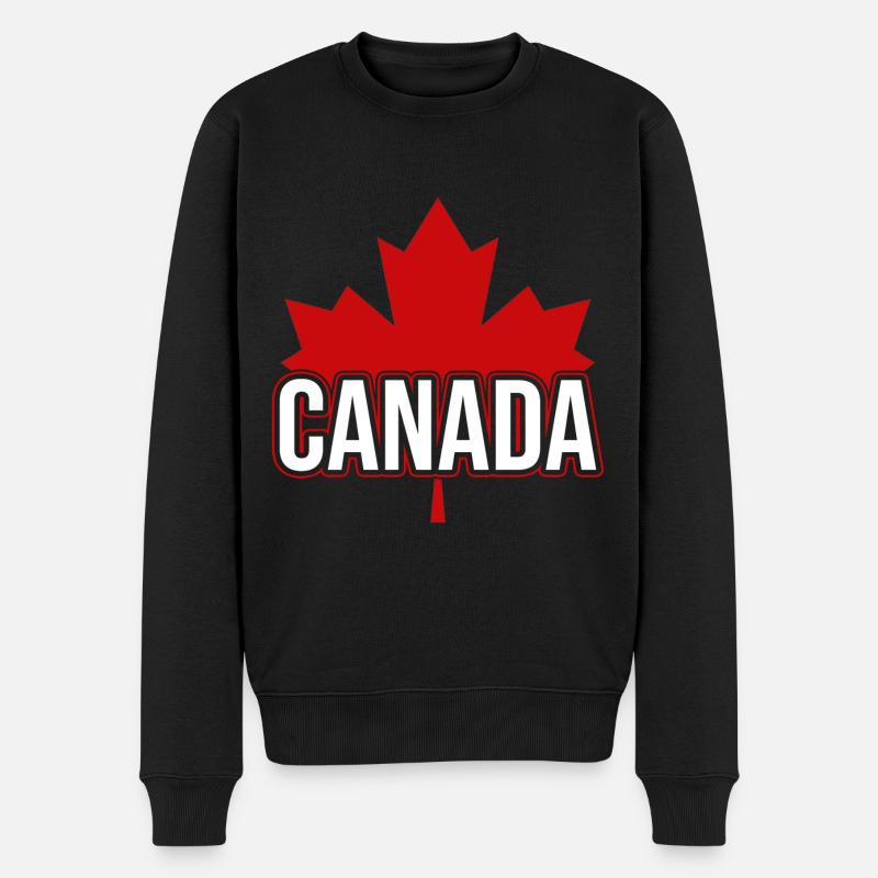 Kanada Flagge - Männer Premium Bio Pullover - Schwarz