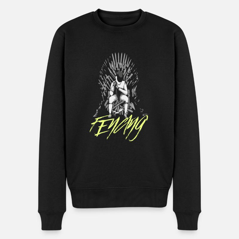 Fechten Fencing - Männer Premium Bio Pullover - Schwarz