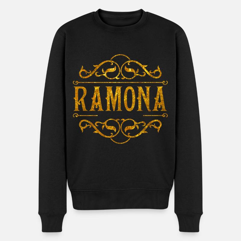 Ramona - Männer Premium Bio Pullover - Schwarz