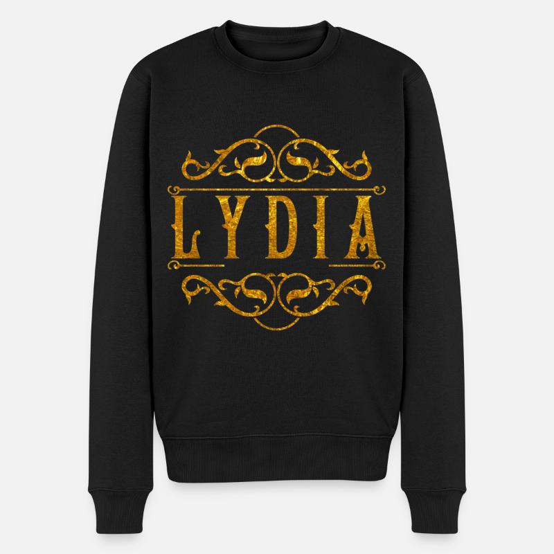 Lydia - Männer Premium Bio Pullover - Schwarz
