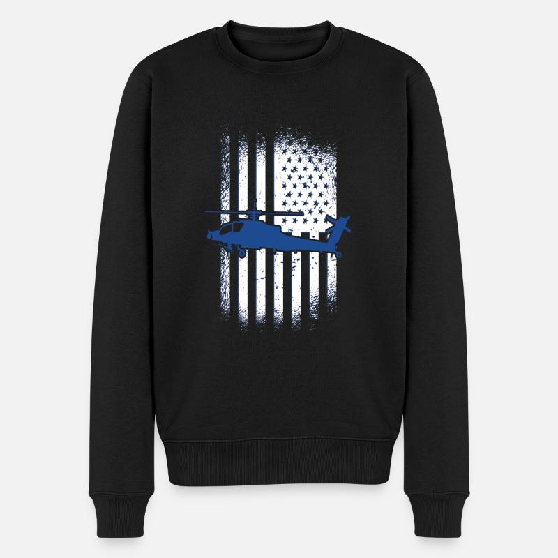 Pilote d'hélicoptère - Pull Premium bio Homme - noir