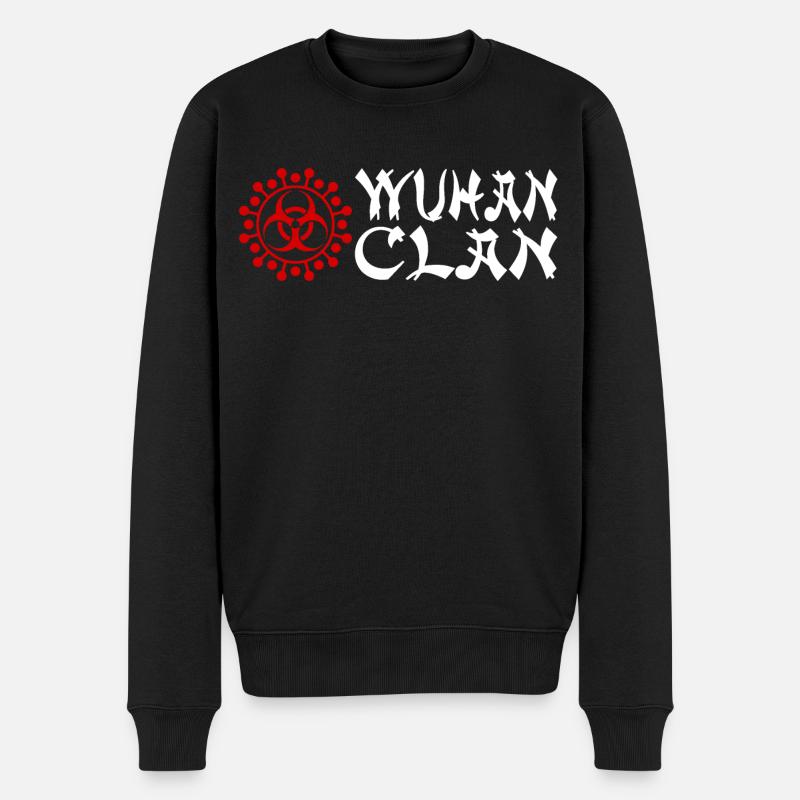 Clan de Wuhan - Pull Premium bio Homme - noir