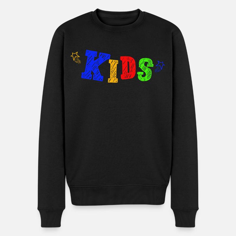 Kids - Männer Premium Bio Pullover - Schwarz