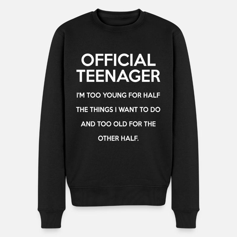 Offizieller Teenager - Männer Premium Bio Pullover - Schwarz