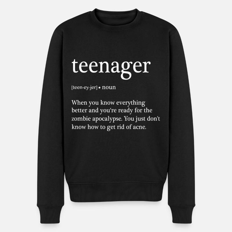 Définition d'adolescent - Pull Premium bio Homme - noir