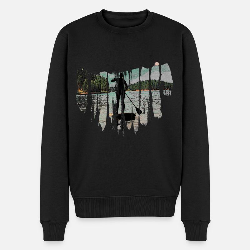Stand up Paddling | SUP | stand up paddle - Männer Premium Bio Pullover - Schwarz