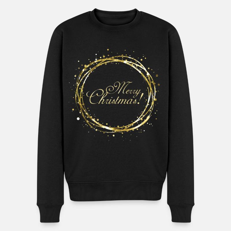 Merry Christmas! - Männer Premium Bio Pullover - Schwarz