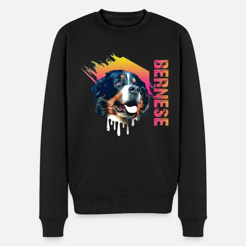Berner Berghund - Männer Premium Bio Pullover - Schwarz