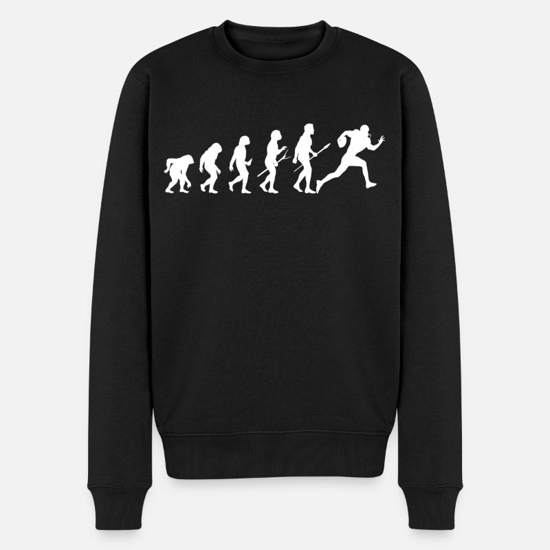 rugby evolution - Männer Premium Bio Pullover - Schwarz