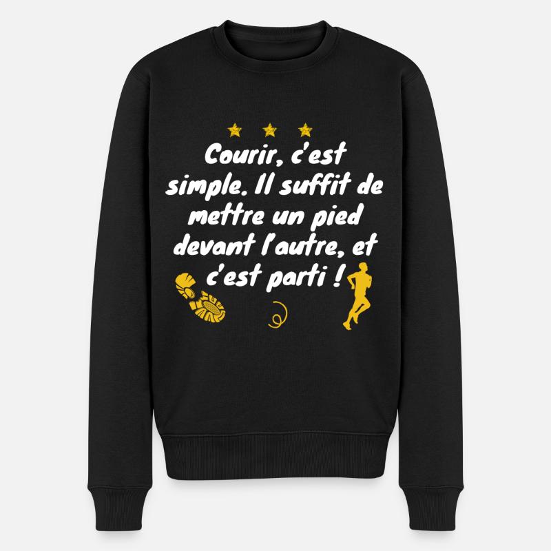 Mettre un pied devant l'autre / Running / Humour - Pull Premium bio Homme - noir