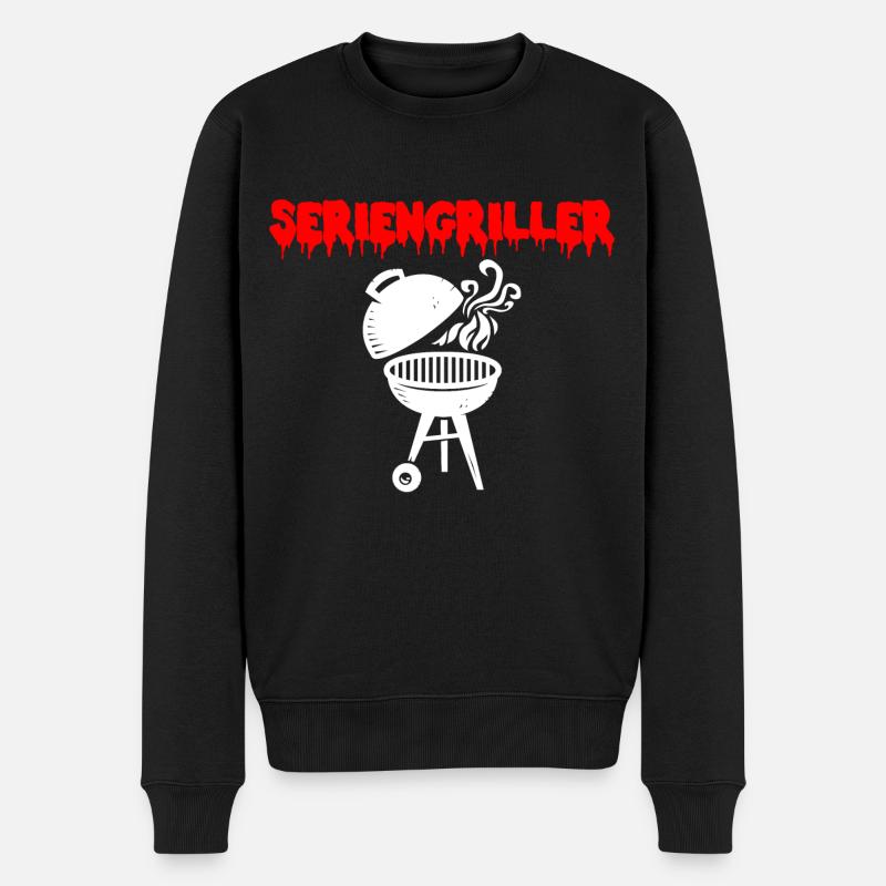 seriengriller grillen griller grill - Männer Premium Bio Pullover - Schwarz