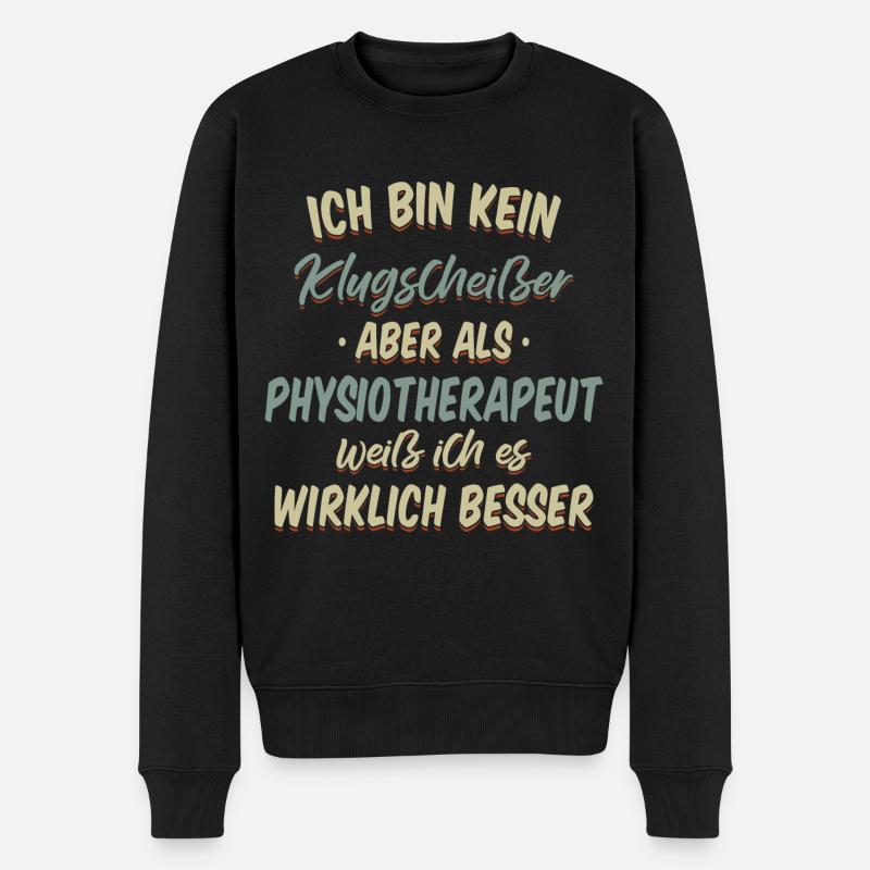 Physiotherapeut Physio Praxis Physiotherapie - Männer Premium Bio Pullover - Schwarz