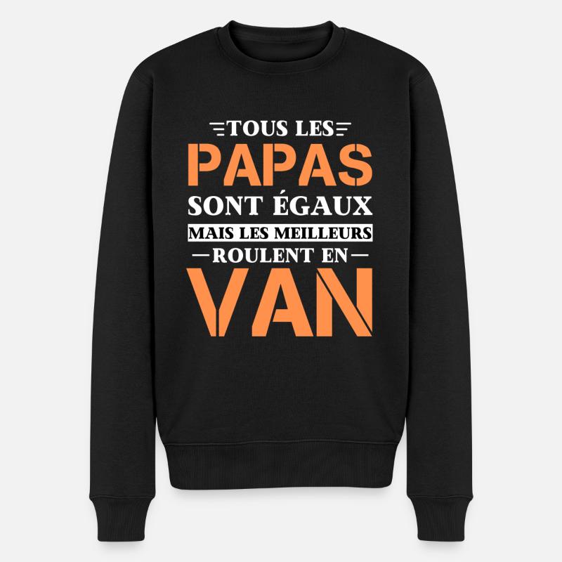 Van Cadeau Papa Camping - Pull Premium bio Homme - noir