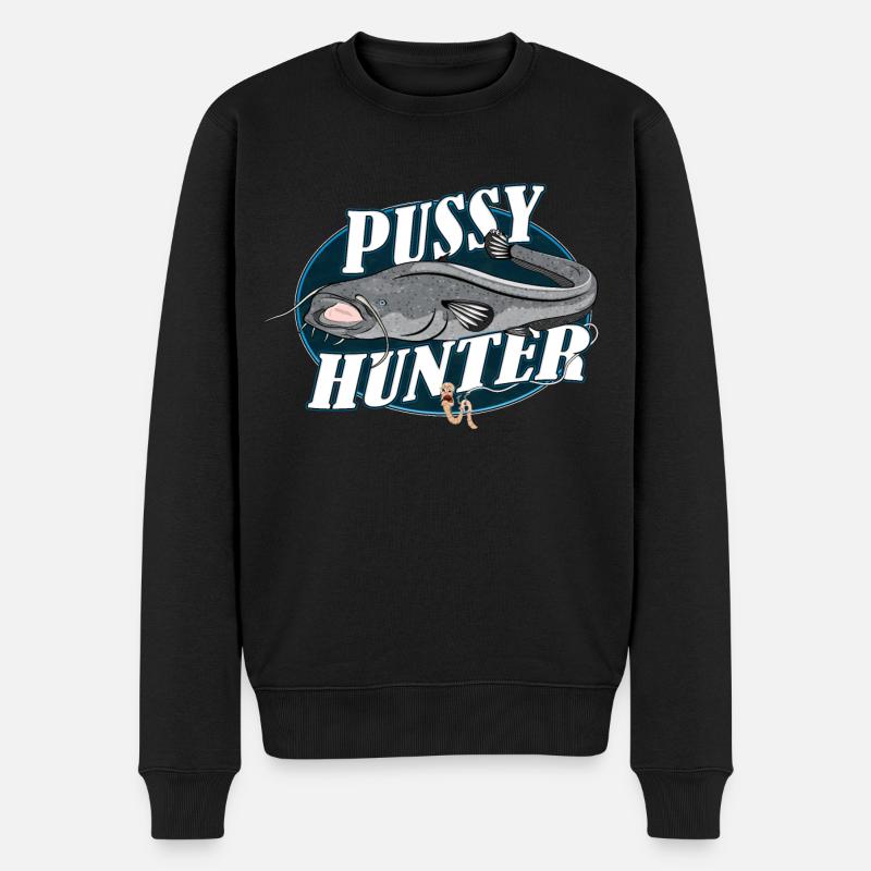 Chasseur de poisson-chat - Pull Premium bio Homme - noir