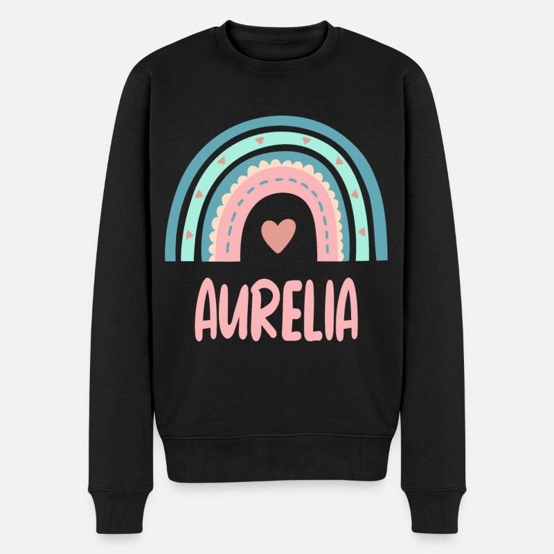 Aurelia Nom Rainbow Baby - Pull Premium bio Homme - noir