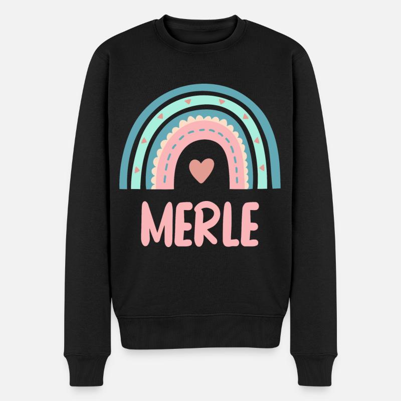 Merle Nom Rainbow Baby - Pull Premium bio Homme - noir