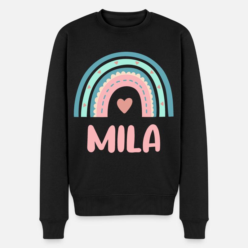 Mila Nom Rainbow Baby - Pull Premium bio Homme - noir