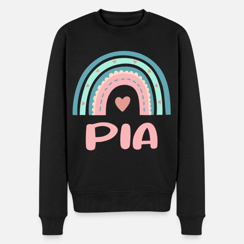 Vanessa Name Regenbogen Baby - Männer Premium Bio Pullover - Schwarz