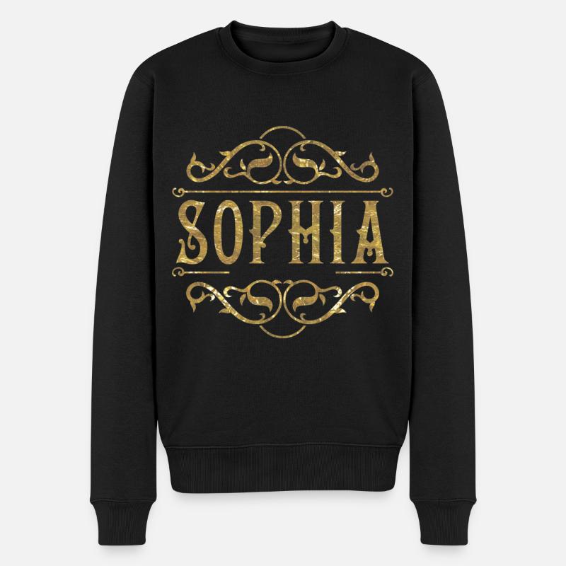 Sophia gold - Männer Premium Bio Pullover - Schwarz