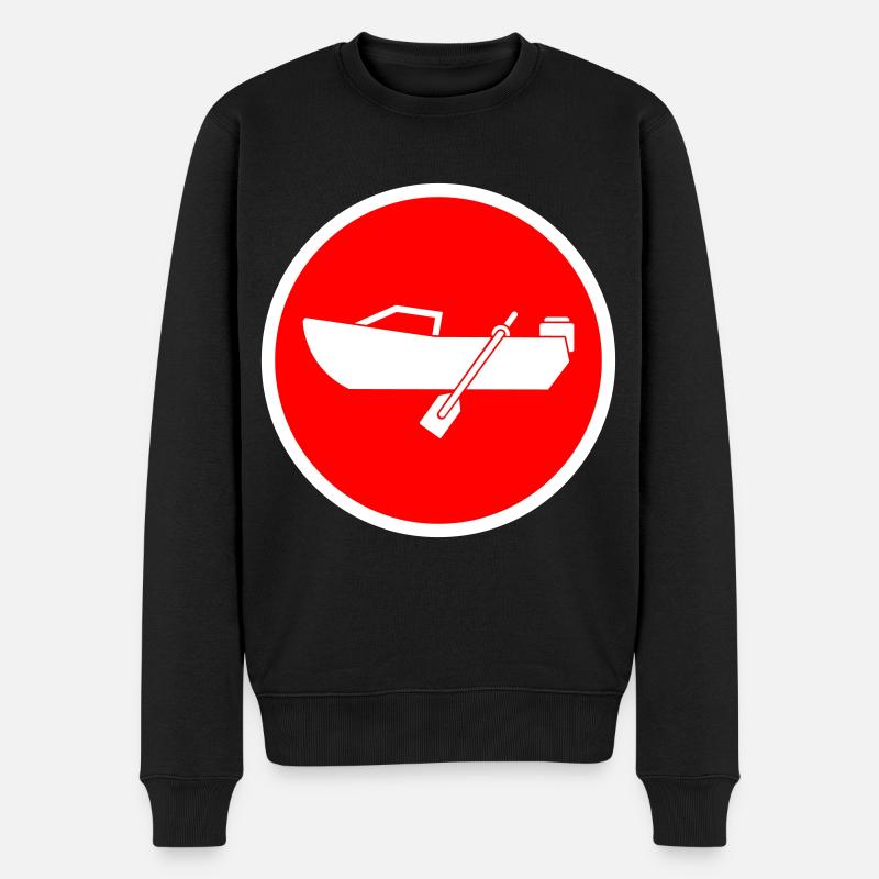 boot Symbol Kreis - Männer Premium Bio Pullover - Schwarz