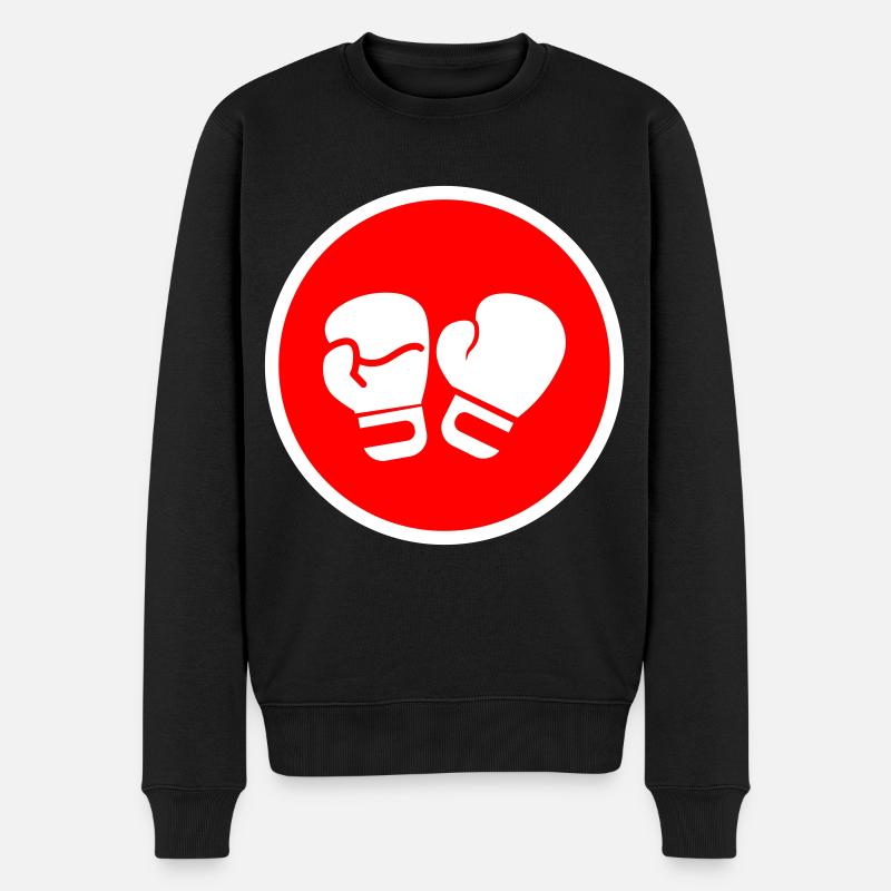 Boxen Boxhandschuhe Symbol - Männer Premium Bio Pullover - Schwarz