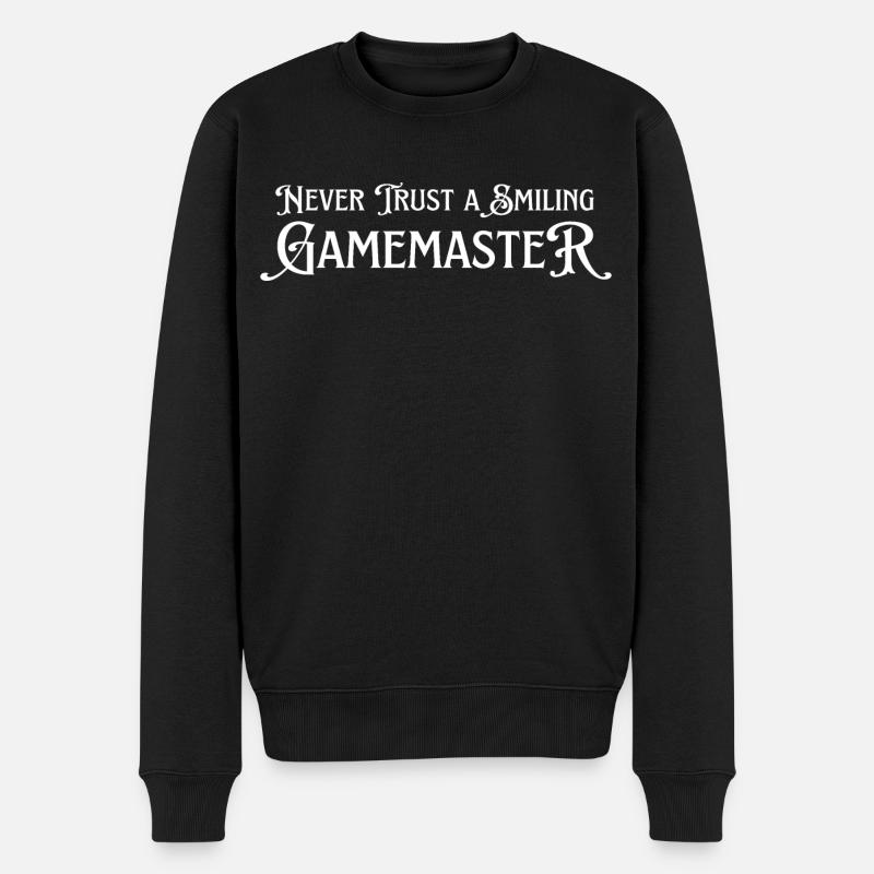 Never trust a smiling game master. Board game - Men's Premium Organic Jumper - black