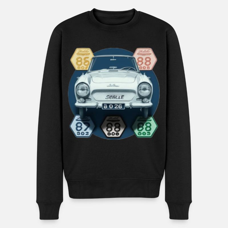 Autoaufkleber 70er Jahre - Männer Premium Bio Pullover - Schwarz