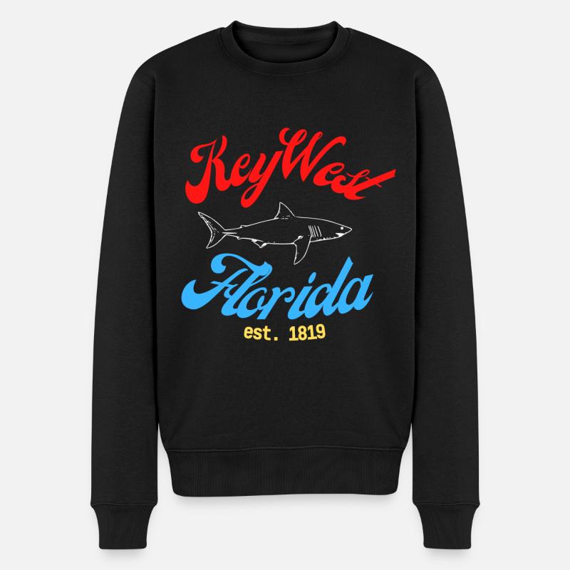 Floride - Key West - Pull Premium bio Homme - noir