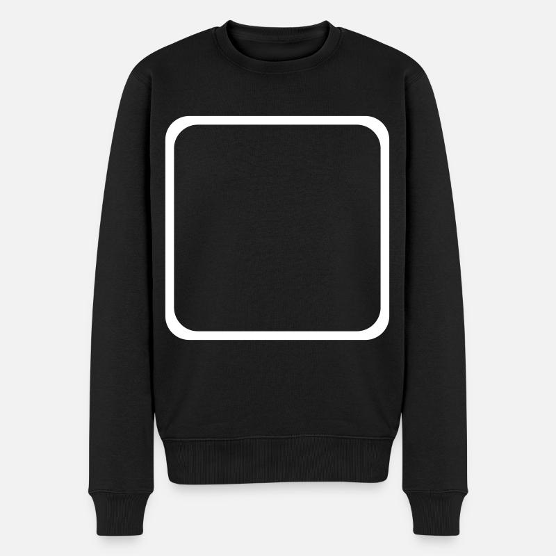 Quadrat Icon - Männer Premium Bio Pullover - Schwarz
