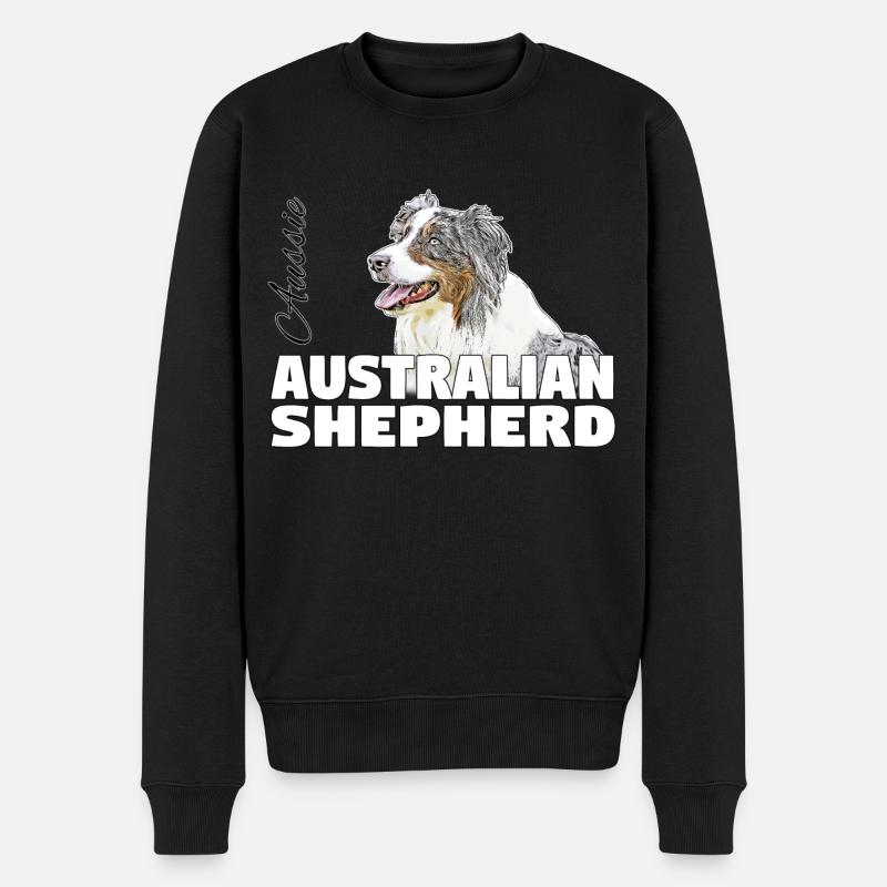 Australian Shepherd - Männer Premium Bio Pullover - Schwarz