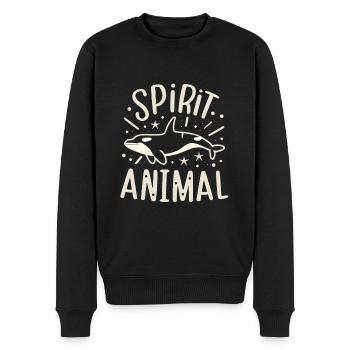 Orca Schwertwal Spirit animal - Männer Premium Bio Pullover - Schwarz - Vorne - Nico (187cm)