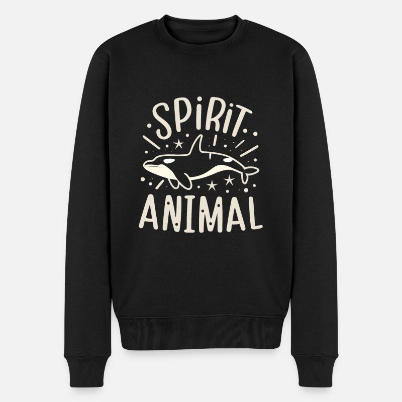 Orque Épaulard animal - Pull Premium bio Homme - noir