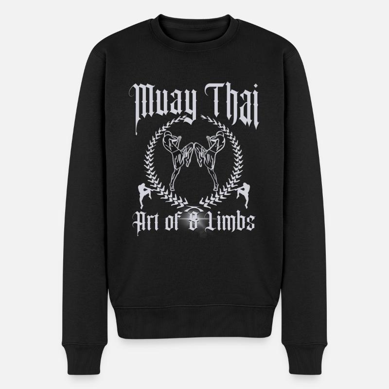 Kickboxing Muay Thaï - Pull Premium bio Homme - noir