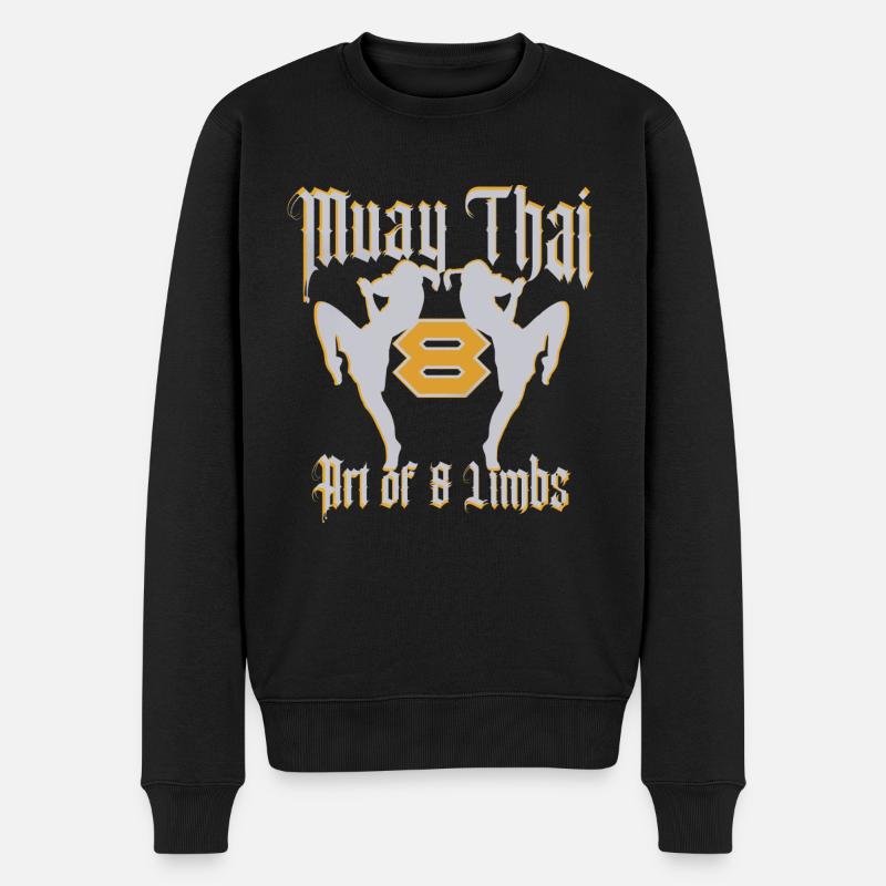Muay Thai - Männer Premium Bio Pullover - Schwarz