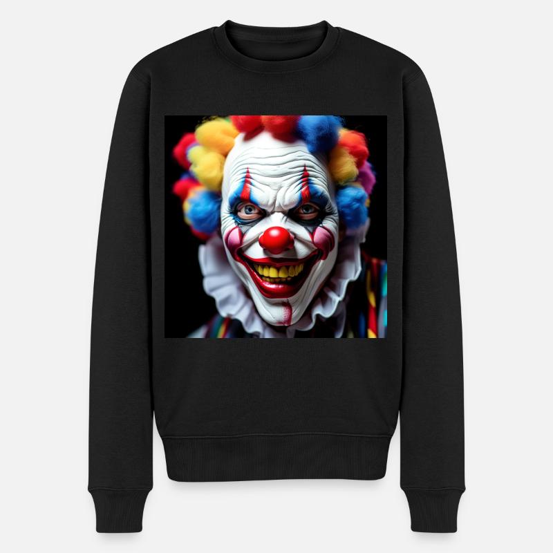 Clown - Männer Premium Bio Pullover - Schwarz