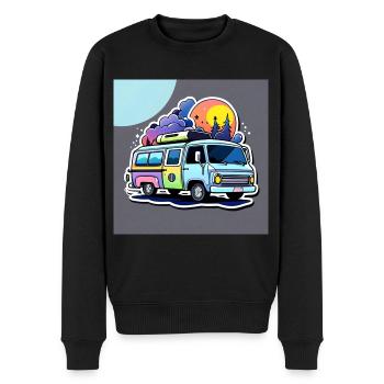 Camper Wohnmobil Campen - Männer Premium Bio Pullover - Schwarz - Vorne - Nico (187cm)