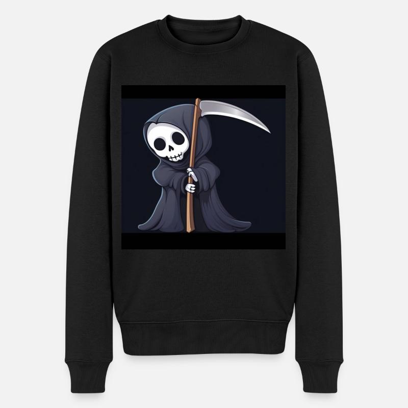 Sensenmann - Männer Premium Bio Pullover - Schwarz